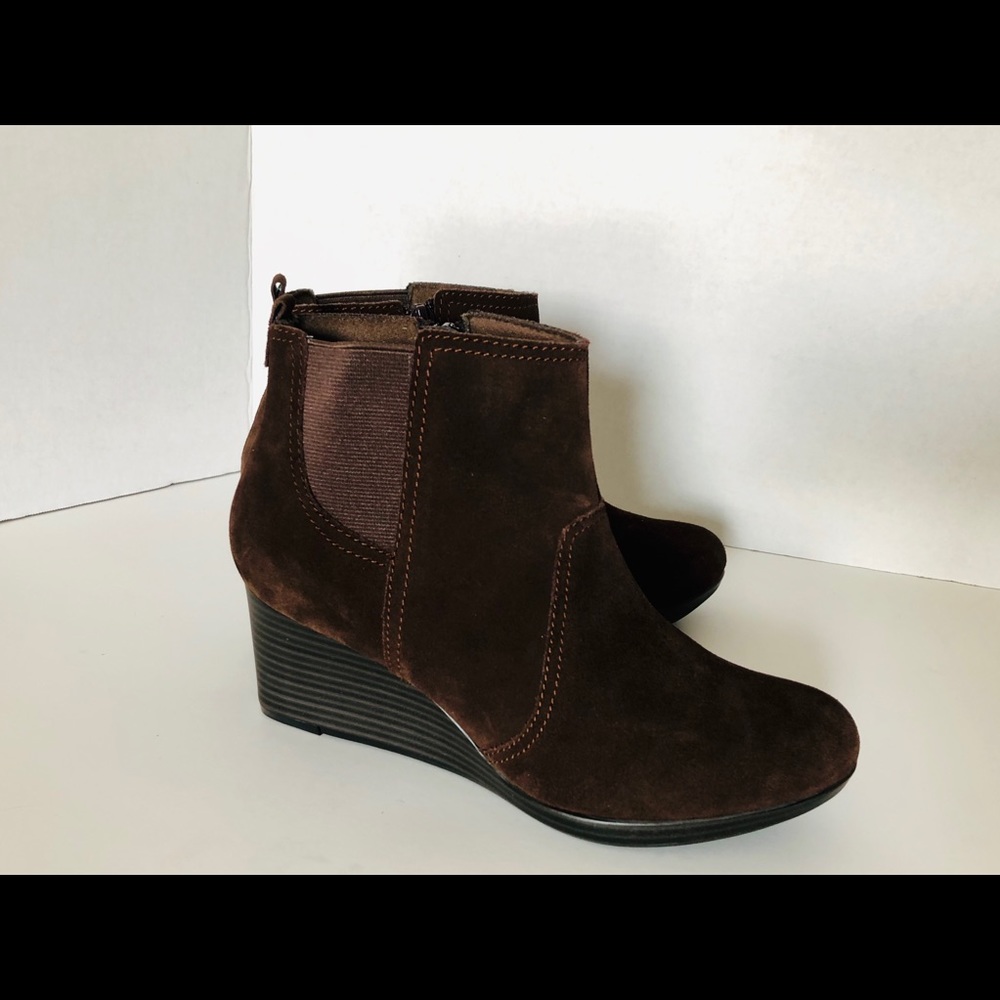 🧳Clark’s Crystal Quartz Brown Ankle Boot Size 7.5